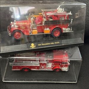 American Mint 1931 Seagrave Fire Truck and 1960 Mack Fire Truck Lot 2